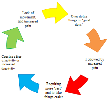 Diagram of the boom bust cycle.