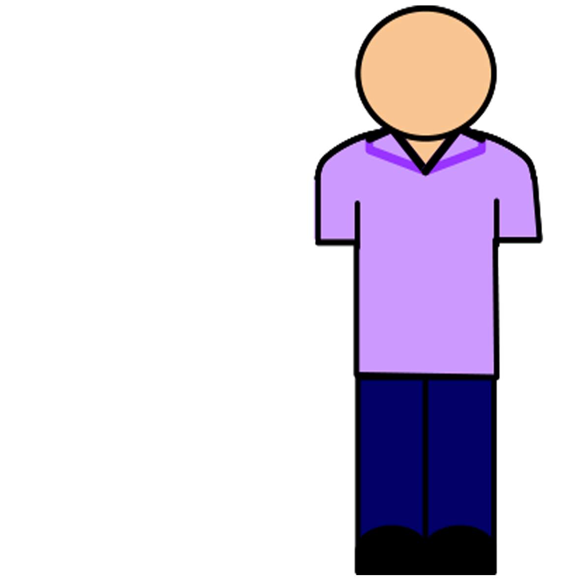 White shirt with lilac stripes, or purple polo shirt
