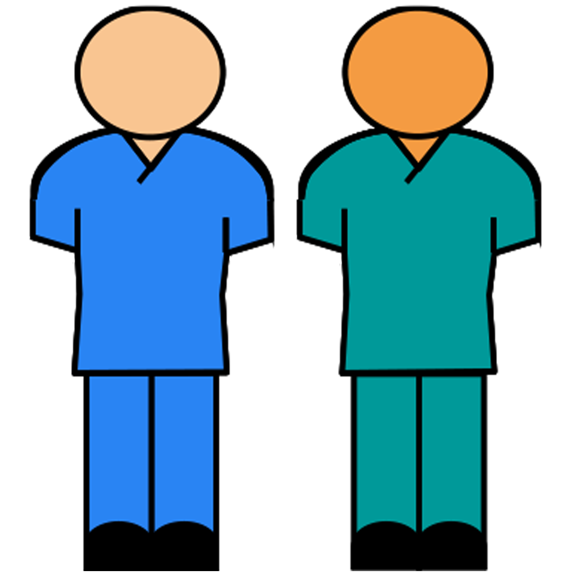 Blue or green scrubs