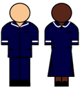 Image of female Sister and male Charge Nurse