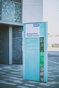 Exterior signage at Bransholme Health Centre