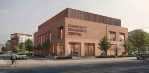 A computer generated image of the new Community Diagnostic Centre
