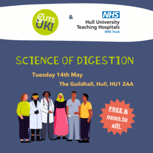 Science of Digestion advert featuring cartoon people