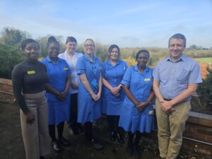 A group of NHS staff pictured outside